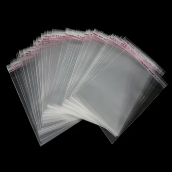 100 бр. прозрачни самозалепващи пакети за бижута направи си САМ 8x12 см 3,1 