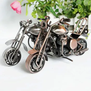 18*7*12 вижте Бижута Занаяти Фигурки Миниатюри Метално Покритие на Веригата Симулация Модел на Мотоциклет на Писалка Притежател Подарък За Рожден Ден