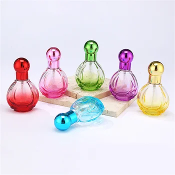 20 мл Сферична парфюм от цветно стъкло Празни козметични флакони Преносими пътни флакони със спрей за грим