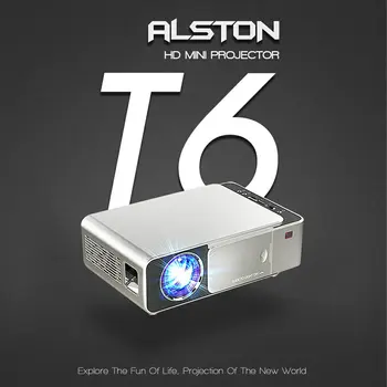 2022 Нов мини led прожектор T6 с поддръжка на 4K Андроид WiFi Movie Game USB 1080P Преносим кинотеатральный проектор за смартфон с подарък