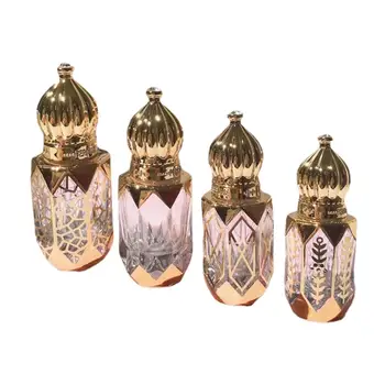 4 броя мини преобръщане бутилки за еднократна употреба от арабски стъкло за етеричното масло