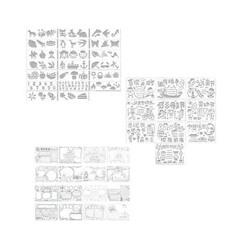 46-кратно шаблон за изготвяне на Множество дъска с растения Коледни цифри Шаблон за изготвяне на Азбуката за diy от тъкани Мебели, изработени от камък