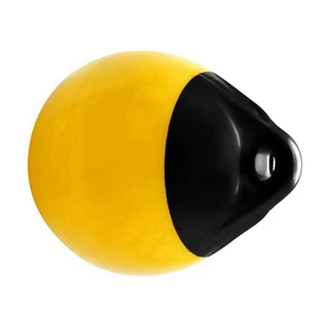 4X Тежкотоварни балон за крило лодка от PVC, през Цялата Котва Шамандура, Док-броня, Надуваем Защитен Морски Швартовый шамандура Жълт цвят