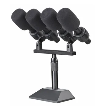 BD-UV3004 4 конденсаторных жични микрофони за изпълнения с поставка за конферентна зала / на класната стая/ на провеждане на интервюта за работа