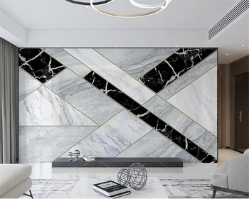 beibehang papel de parede Потребителски нови и модерни тапети за спалнята и хола с прости европейски геометрични камъни