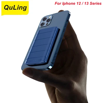 QuLing 6000 mah 15 W Безжично Зарядно Устройство, Калъф За iPhone 13 Mini 12 13 Pro Max Батерия Калъф За iPhone 12 Pro Power Bank Калъф