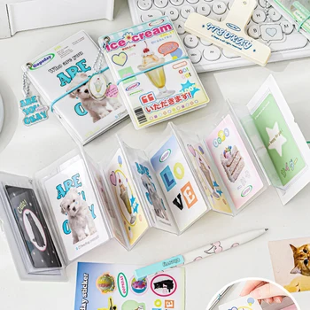 Y2K Корейски Орган на Притежателя Фотокарточки 3-инчов Фотоалбум Idol Photo Card Книга са подбрани Канцеларски материали Kpop Картички Калъф За Съхранение на Подаръци