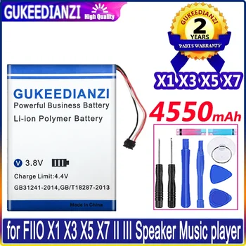 Батерия GUKEEDIANZI 4550 ма за FIIO X1 X3 X5 X7, II и III, Говорител Музикален плеър Батерия