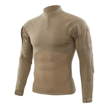 Бойна риза в стил милитари, мъжки тактическа щурмова камуфляжная тениска на Армията на САЩ, ризи с дълъг ръкав за еърсофт оръжия и пейнтбола ESDY