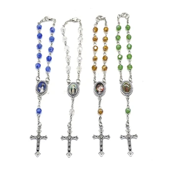 Броеници за кръст, гривна-верижка с висулки от перли за жени, момичета, 4 цвята, на едро, Gi