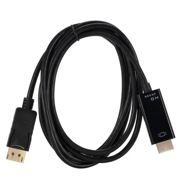 ДП DisplayPort-HDMI-Съвместим Адаптер Преобразувател на ДП В HDMI 1,8 м кабел 2K 4K За Компютър, Лаптоп, Телевизор, Проектор, Монитор
