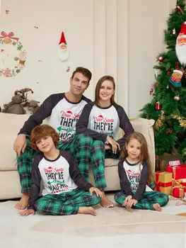 Едни и същи Коледни пижами за цялото семейство за Коледа 2023, Коледен комплект за майка и дъщеря за възрастни и деца, детски плъзгачи, пижами, дрехи