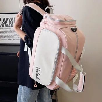 Жена раница за пътуване, мултифункционален багаж с голям капацитет, по-леки водоустойчива чанта за преносими компютри С джоб за обувки, мъжки чанти