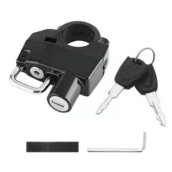 Заключване за мотоциклетни каски, защита от кражба на велосипед шлем и 2 катинара с ключ за инсталиране на Инструмент J0T1