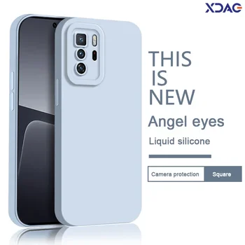 Защита на Камерата Калъф За Телефон Xiaomi Poco X3 GT X3GT 5G Мек Течен Силикон Angel Eyes устойчив на удари Калъф Оригиналният Матиран Funda