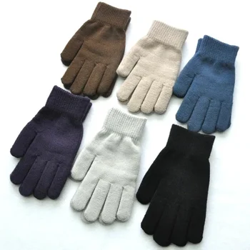 Зимни плетени калъф за ръкавици, Дамски, Мъжки Outdppr Сгъстено обикновена ръкавици за целия пръст, ръкавици за нагряване на ръце, няколко велосипедни ръкавици