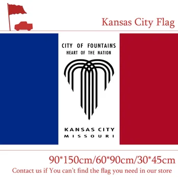 Канзас Сити Флаг на щата Мисури на 30 * 45 см Кола флаг 90 * 150 см 60 * 90 см Флаг 3 * 5 метра Окачен флаг