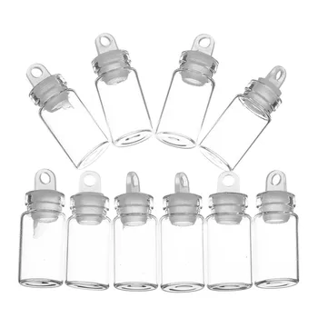 Капацитет на 1 мл (11*22*7 мм) 50 бр./лот бутилка прозрачни красиви стъклени флакони, Стъклени бутилки, мини-стъклен флакон