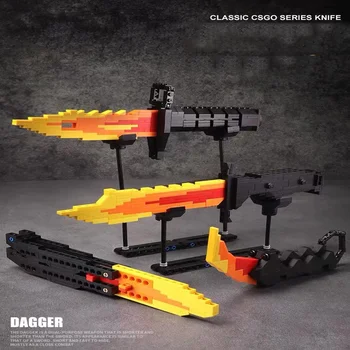 Класически строителни блокове серия MOC CSGO Dagger, нож, острие на меч, оръжие 