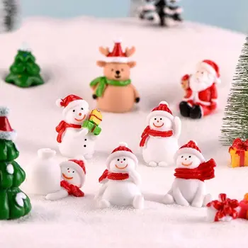 Коледен мини Снежен Дядо Коледа е Приказна градина, миниатюри, фигурки на феи, аксесоари, фигурки за терариум, декорации