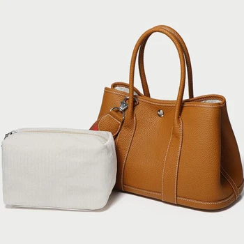 Луксозни чанти през рамо от естествена кожа, за жени, дамски чанти-тоут с горната дръжка, модерен големи портмонета и чанти bolsa