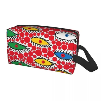 Модерна чанта за тоалетни принадлежности Yayoi Kusama Eyes In The Sky, женски козметични органайзер за грим, комплект за съхранение на козметика Dopp