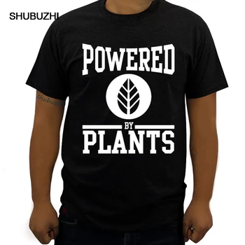 Мъжки t-shirt Powered by Plants shubuzhi, новост, гореща лятна разпродажба, памучен брандираната тениска с кръгло деколте, ежедневни модна тениска homme