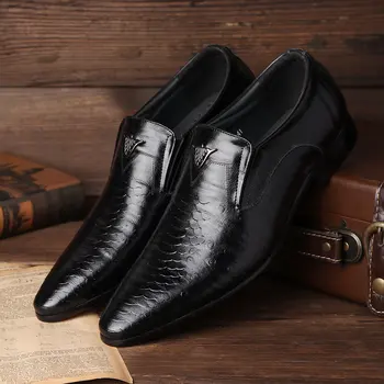 Мъжки обувки, модел обувки в стил ретро, благородна бизнес обувки от изкуствена кожа, дантела, официалната обувки за сватбени партита голям размер