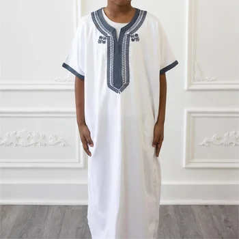 Мюсюлманска ислямска дрехи, мъжки халат за баня, най-дългата риза в етнически стил на Саудитска Арабия, просто рокля