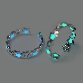 Ново популярно модно флуоресцентное пръстен Love Night Glow Ring Подарък за рожден ден, красиви аксесоари за жени, безплатна покупка