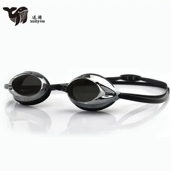 Очила за плуване XUNYOU Training Racing Competition, водоустойчив очила за плуване с покритие покритие, силикон, устойчив на мъгла, на Едро