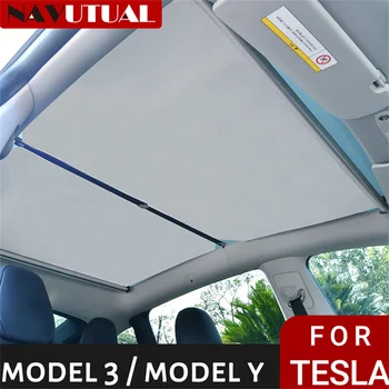 Предно Задния люк, предното стъкло, мащабируемо за Tesla Model 3, модел Y, 2017-2023, Обновяване, щори за затъмняване, Подвижни