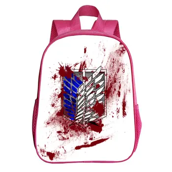 Раница Attack On Титан Аниме Эрен Cosplay Студентски чанта Училищна чанта за тийнейджъри Случайни раница унисекс 12 инча