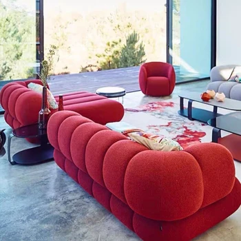 Ретро плат на Италианската Модерна минималистичная хол Малък апартамент Скандинавски дизайнерски диван