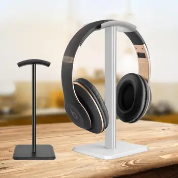 Стойка за слушалки от сплав, универсална алуминиева поставка за слушалки, закачалка за слушалки, поддържаща планк, гъвкава поставка за слушалки