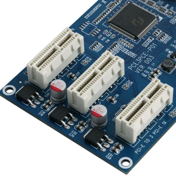 Такса адаптер PCI-e, за да Express на 3 порта 1X Mini Multiplier ХЪБ за Странично