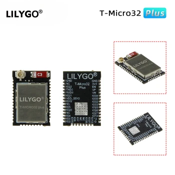 Такса за разработка на LILYGO® T-Micro32 Plus ESP32 Безжичен Модул, Съвместим с WiFi и Bluetooth, 8 MB Флаш памет 2 MB Psram ESP 32 За Arduino