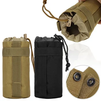 Тактическа переноска за бутилки с вода, 500 мл, градинска чанта Molle за къмпинг, разходки, пътуване с пагон