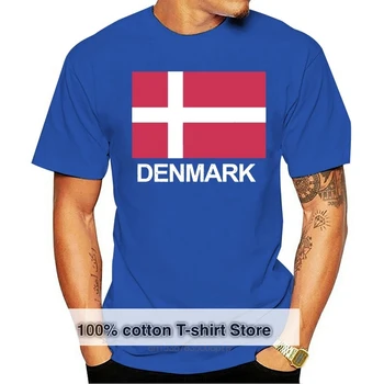 Тениска с Флага на Дания, Потертая (Датски Флаг), Лидер на Продажбите, Потник С Интересно Принтом, Висококачествена Тениска, Лятна Мода