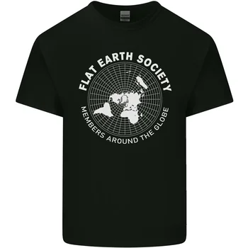 Членове на Обществото на плоската Земя по целия свят, мъжки памучен тениска