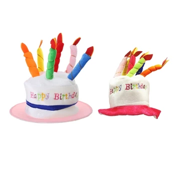 Шапка за възрастни на рожден ден с една свещ за торта, костюм за парти по случай рожден ден, Аксесоари за cosplay, шапки за Коледа и Хелоуин
