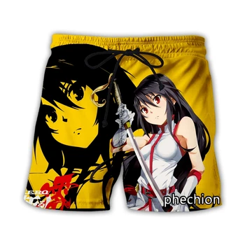phechion Ново мъжко/женско аниме Akame ga УБИЕ! Ежедневни панталони с 3D принтом, модни градинска дрехи, мъжки свободни спортни шорти A151