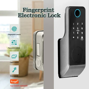 WiFi Smart Lock Система за заключване на вратите без ключ Противоугонный Биометрични парола Система за заключване на вратите Дистанционно управление на Водоустойчив гласова съвет