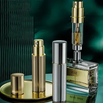 алуминиеви флакони за парфюми обем от 5 мл с по-ниския пълнеж, празен многократна употреба спрей за духове, Контейнер за течности, аксесоари за пътуване