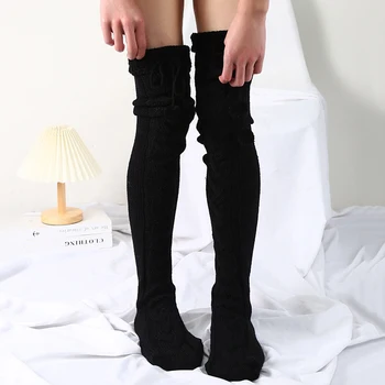 Дамски чорапи Edhomenn до бедрото чорапи над коляното, възли чорапогащи, дълги зимни гамаши