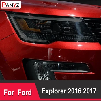 За Ford Explorer 2016 2017 Защитно Фолио За Автомобилни Фарове Възстановяване на Фарове Прозрачна Черна Стикер От TPU Аксесоари 2 Бр