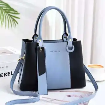 Модерна дамска чанта 2023, нова мода цветна луксозна дамска чанта-месинджър голям капацитет на едното рамо с блокиране на цветя