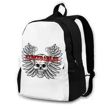 Училищни чанти за момичета, пътни чанти за лаптоп, хладно фигура на черепа, черен