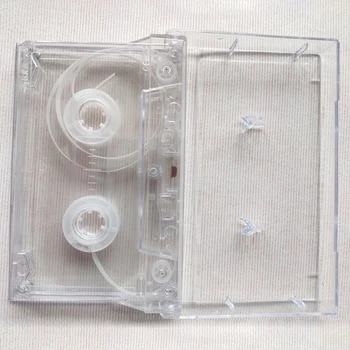 Цветен прозрачен калъф за лента, пластмасова аудиомагнитная касета за аудио записи, обвивка за касета, празна касетка със сонда на рула (без запис)